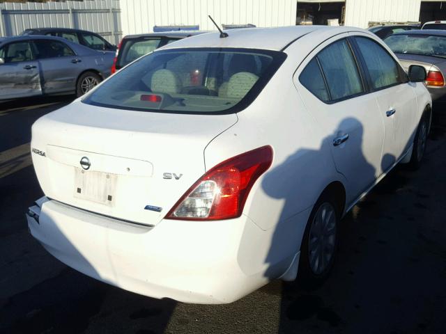 3N1CN7AP6CL934399 - 2012 NISSAN VERSA S WHITE photo 4