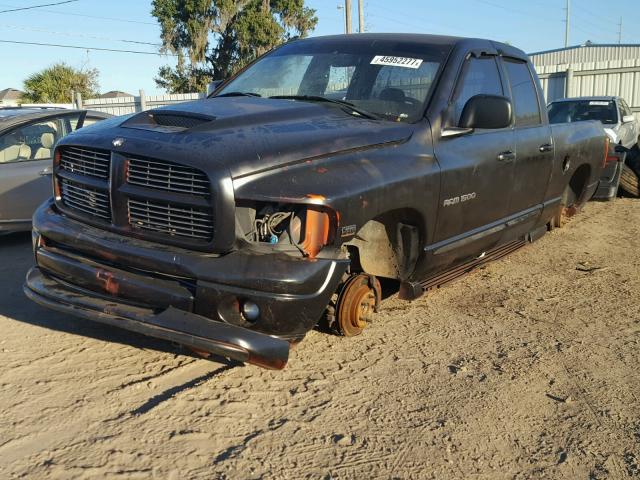 1D7HA18D05J603437 - 2005 DODGE RAM 1500 S BLACK photo 2