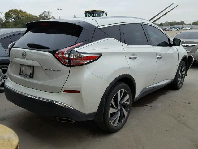 5N1AZ2MGXFN262919 - 2015 NISSAN MURANO S WHITE photo 4