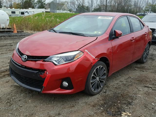 2T1BURHE7GC540947 - 2016 TOYOTA COROLLA L RED photo 2