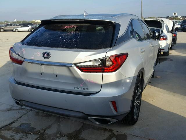 2T2ZZMCA8GC032862 - 2016 LEXUS RX 350 SILVER photo 4