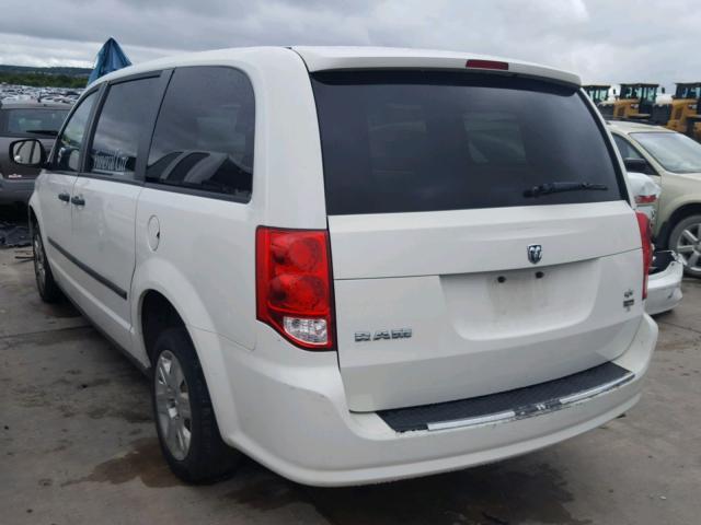 2C4JDGAG5CR324875 - 2012 DODGE RAM VAN WHITE photo 3