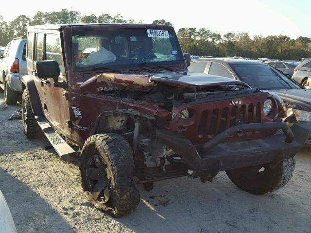 1J8GA691X8L576482 - 2008 JEEP WRANGLER U MAROON photo 1