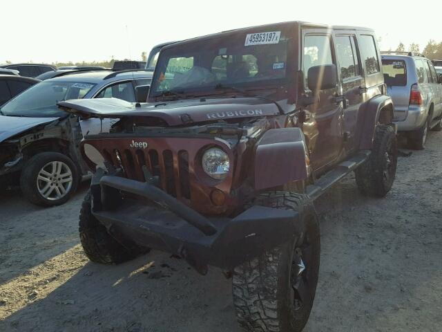 1J8GA691X8L576482 - 2008 JEEP WRANGLER U MAROON photo 2