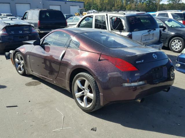 JN1AZ34D23T119621 - 2003 NISSAN 350Z COUPE BURGUNDY photo 3