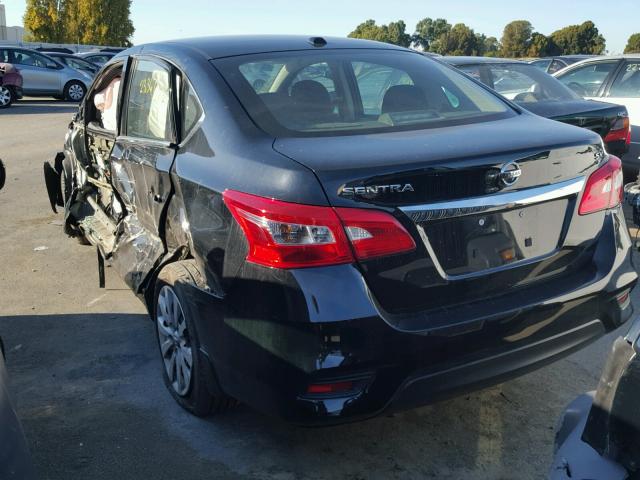 3N1AB7APXGL652496 - 2016 NISSAN SENTRA S BLACK photo 3