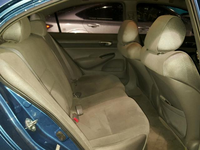 1HGFA16547L035506 - 2007 HONDA CIVIC LX BLUE photo 6