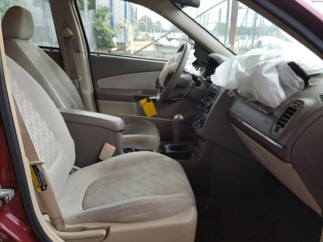 1G1ZT64805F144856 - 2005 CHEVROLET MALIBU MAX 红色 照片 5