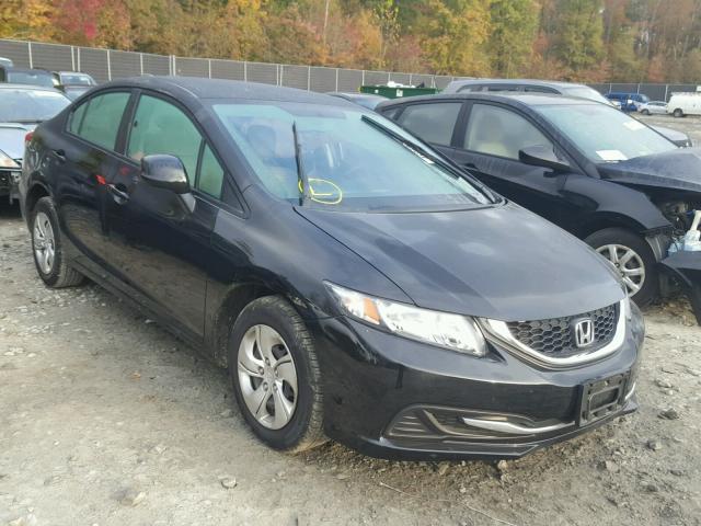 19XFB2F58DE273347 - 2013 HONDA CIVIC LX BLACK photo 1