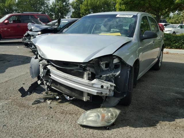 1G1AK58F987336150 - 2008 CHEVROLET COBALT LS SILVER photo 2