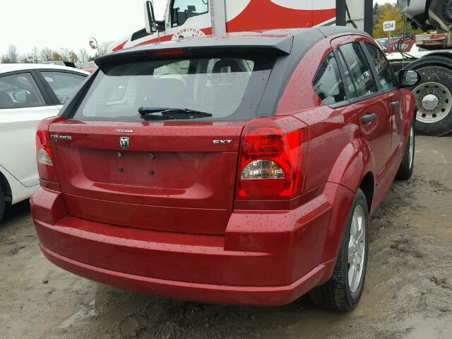 1B3HB48B57D569652 - 2007 DODGE CALIBER SX RED photo 4