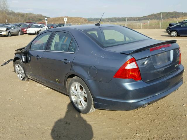 3FAHP0HG3CR180116 - 2012 FORD FUSION SE GRAY photo 3