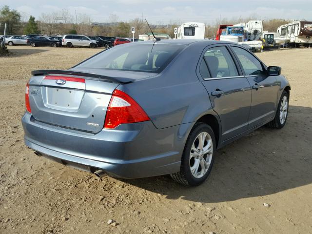 3FAHP0HG3CR180116 - 2012 FORD FUSION SE GRAY photo 4