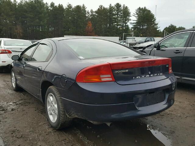 2B3HD46R62H195462 - 2002 DODGE INTREPID S BLUE photo 3