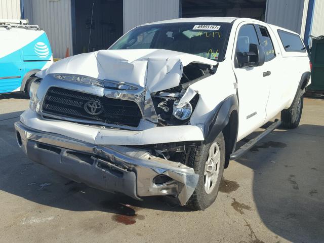 5TFCV54107X003626 - 2007 TOYOTA TUNDRA WHITE photo 2