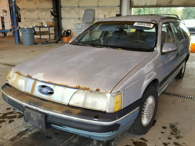 1FABP56D2HA216777 - 1987 FORD TAURUS MT5 BLUE photo 2