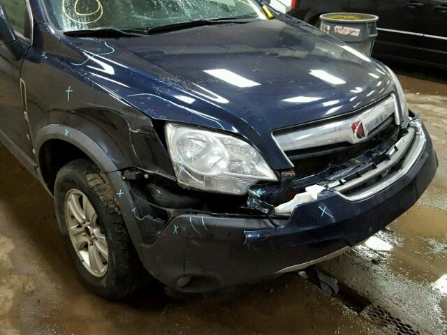 3GSCL33P38S606674 - 2008 SATURN VUE BLUE photo 9