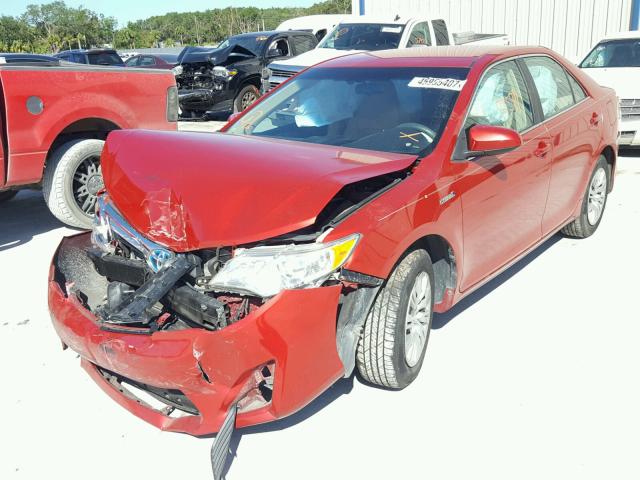 4T1BD1FK6CU028700 - 2012 TOYOTA CAMRY RED photo 2