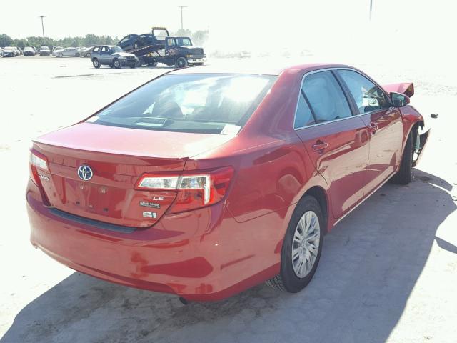 4T1BD1FK6CU028700 - 2012 TOYOTA CAMRY RED photo 4