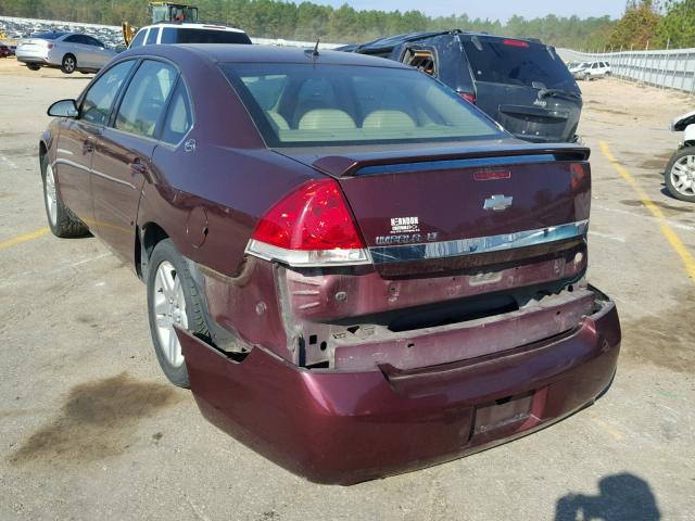 2G1WC58R779415066 - 2007 CHEVROLET IMPALA LT BURGUNDY photo 3