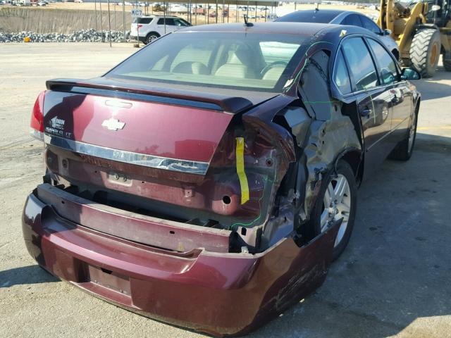 2G1WC58R779415066 - 2007 CHEVROLET IMPALA LT BURGUNDY photo 4