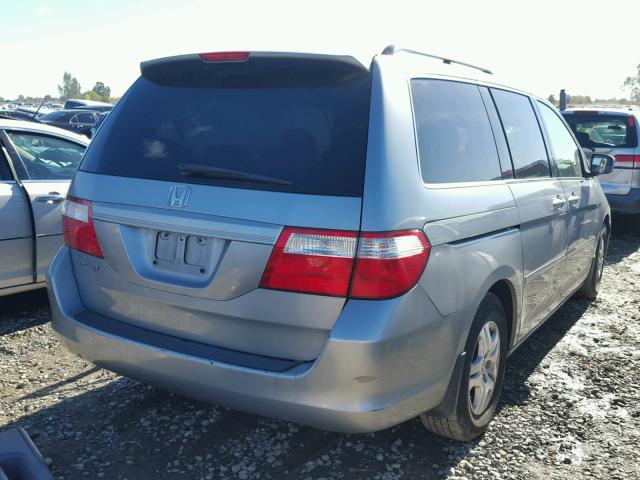 5FNRL38616B012936 - 2006 HONDA ODYSSEY EX GRAY photo 4