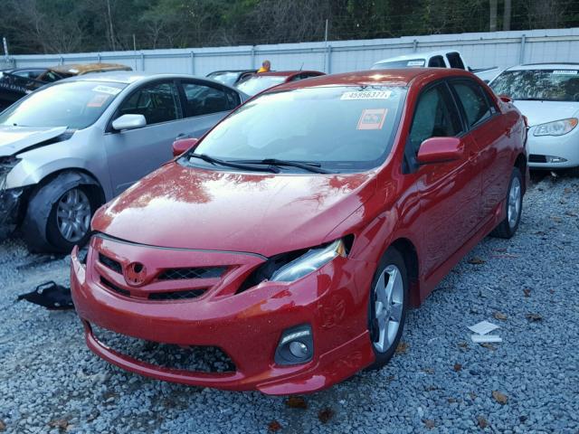 2T1BU4EE3DC994695 - 2013 TOYOTA COROLLA BA RED photo 2