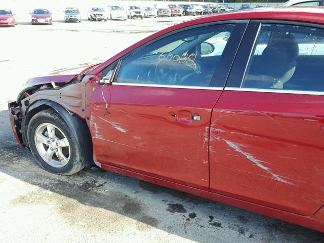 1G1PF5SC5C7302163 - 2012 CHEVROLET CRUZE LT RED photo 9