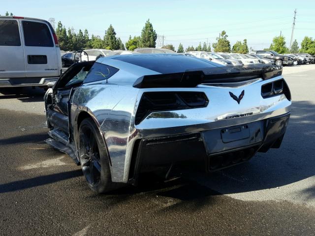 1G1YJ2D76E5100707 - 2014 CHEVROLET CORVETTE S SILVER photo 3