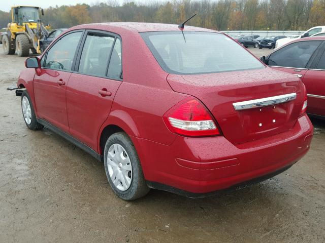 3N1BC1AP3BL477547 - 2011 NISSAN VERSA S RED photo 3