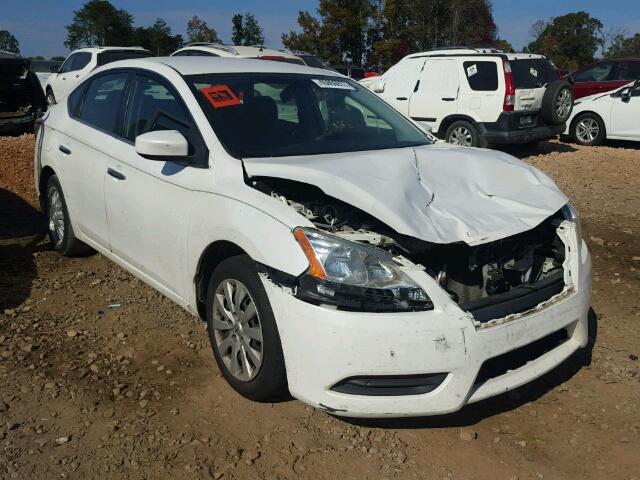 3N1AB7AP6DL781069 - 2013 NISSAN SENTRA S WHITE photo 1