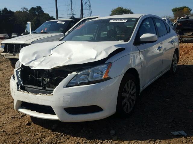 3N1AB7AP6DL781069 - 2013 NISSAN SENTRA S WHITE photo 2