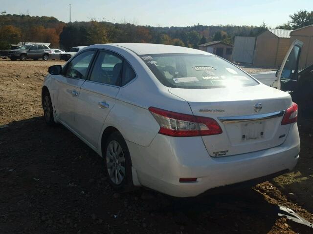 3N1AB7AP6DL781069 - 2013 NISSAN SENTRA S WHITE photo 3