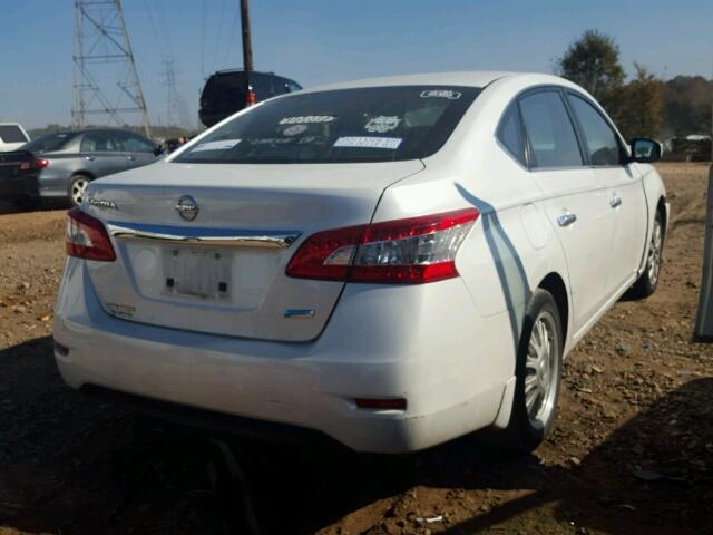 3N1AB7AP6DL781069 - 2013 NISSAN SENTRA S WHITE photo 4