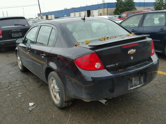 1G1AL58FX87205693 - 2008 CHEVROLET COBALT LT BLACK photo 3