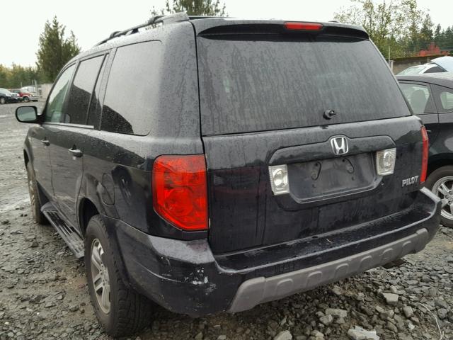 5FNYF18585B027284 - 2005 HONDA PILOT BLACK photo 3