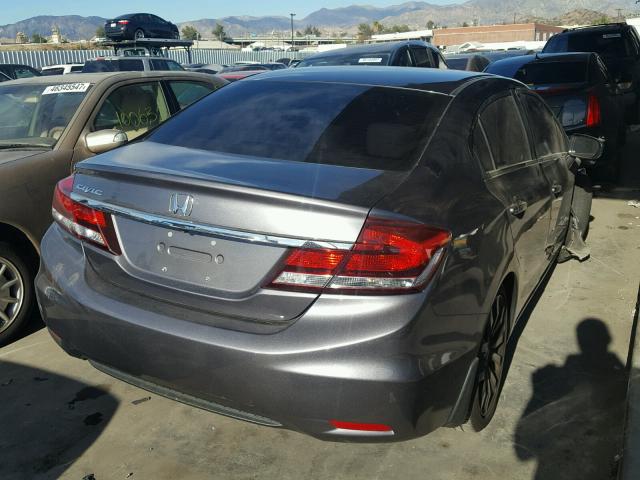 19XFB2F90EE275064 - 2014 HONDA CIVIC EXL GRAY photo 4