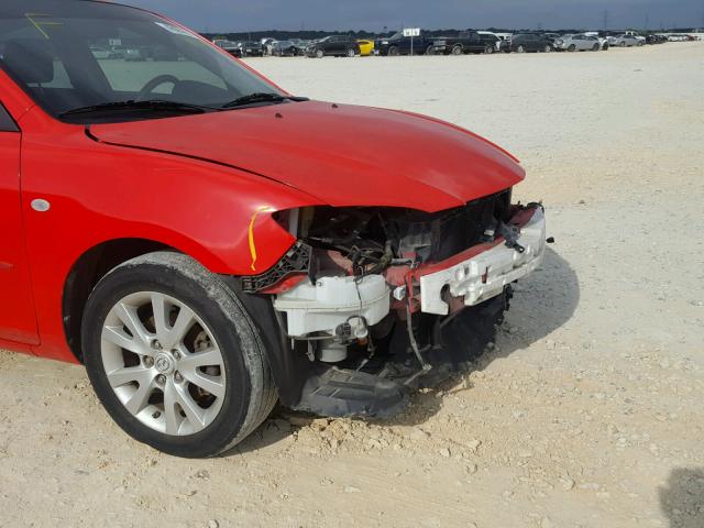 JM1BK12F781852572 - 2008 MAZDA 3 I RED photo 9