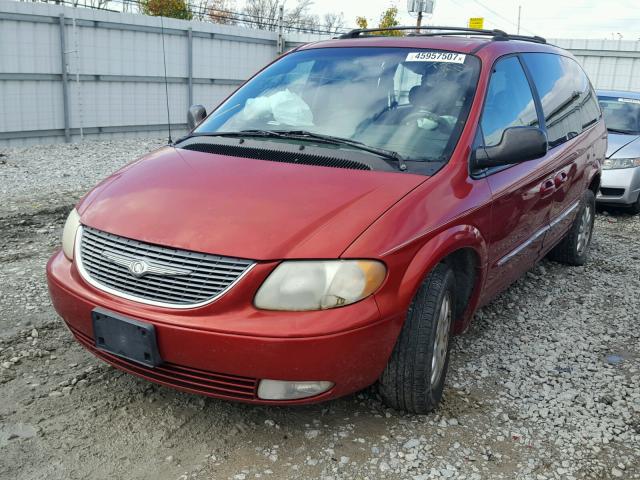 2C4GP54GX1R175751 - 2001 CHRYSLER TOWN & COU RED photo 2