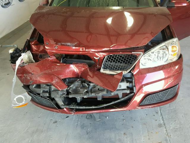 1G2ZA5E07A4103246 - 2010 PONTIAC G6 BURGUNDY photo 7