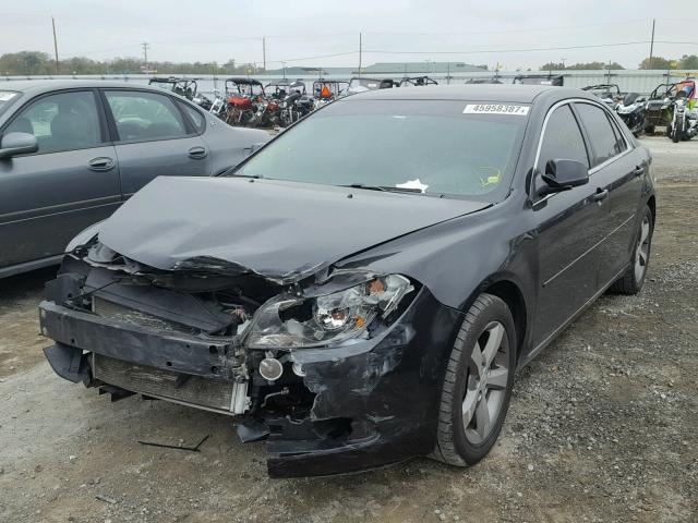 1G1ZC5EU4BF397051 - 2011 CHEVROLET MALIBU 1LT BLACK photo 2