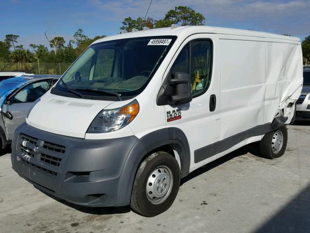 3C6TRVAG2EE106886 - 2014 RAM PROMASTER WHITE photo 2