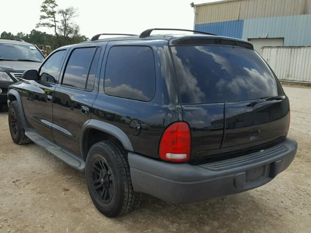 1D4HR38N83F589457 - 2003 DODGE DURANGO SP BLACK photo 3