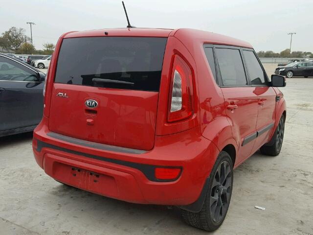 KNDJT2A6XD7592241 - 2013 KIA SOUL RED photo 4