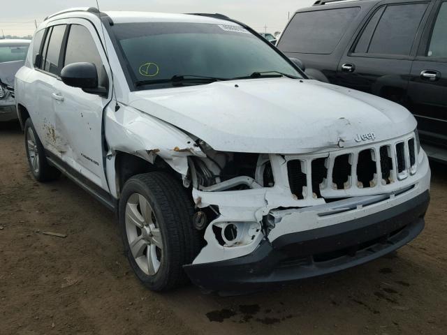 1C4NJCBA2ED666836 - 2014 JEEP COMPASS SP WHITE photo 1
