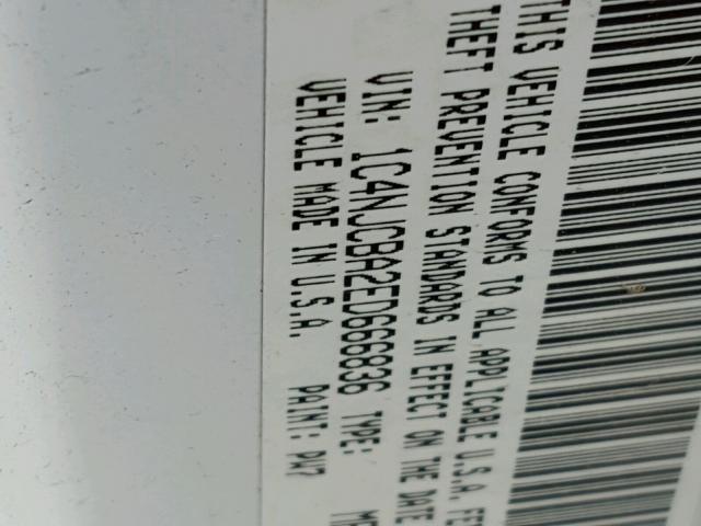 1C4NJCBA2ED666836 - 2014 JEEP COMPASS SP WHITE photo 10