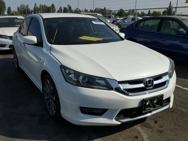 1HGCR2F50EA115296 - 2014 HONDA ACCORD SPO WHITE photo 1