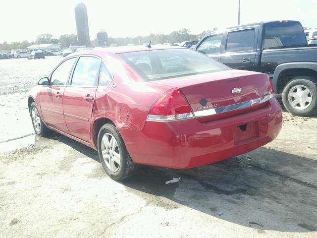 2G1WB58K279298440 - 2007 CHEVROLET IMPALA LS RED photo 3