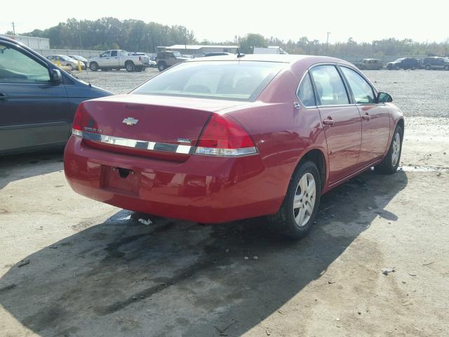 2G1WB58K279298440 - 2007 CHEVROLET IMPALA LS RED photo 4