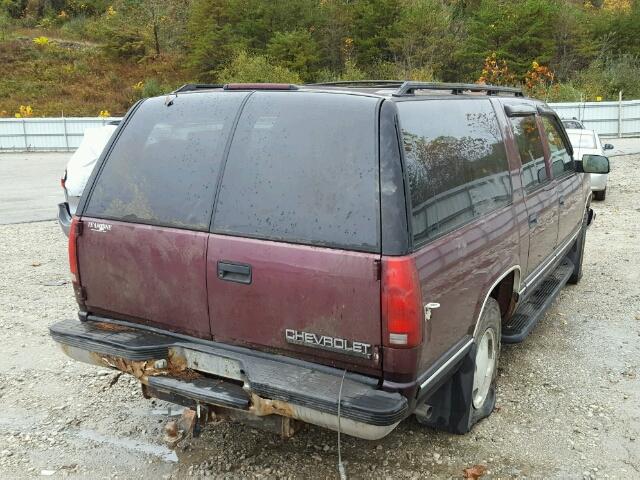 3GNFK16RXVG155360 - 1997 CHEVROLET SUBURBAN MAROON photo 4